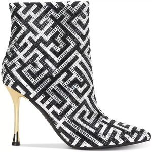 INC Womens Rakima 3 Embellished Pointed Toe Booties Size 5